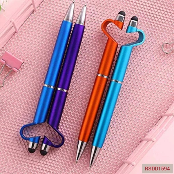 RSDD1594 3 IN 1 BALLPOINT FUNCTION STYLUS PEN WITH MOBILE STAND