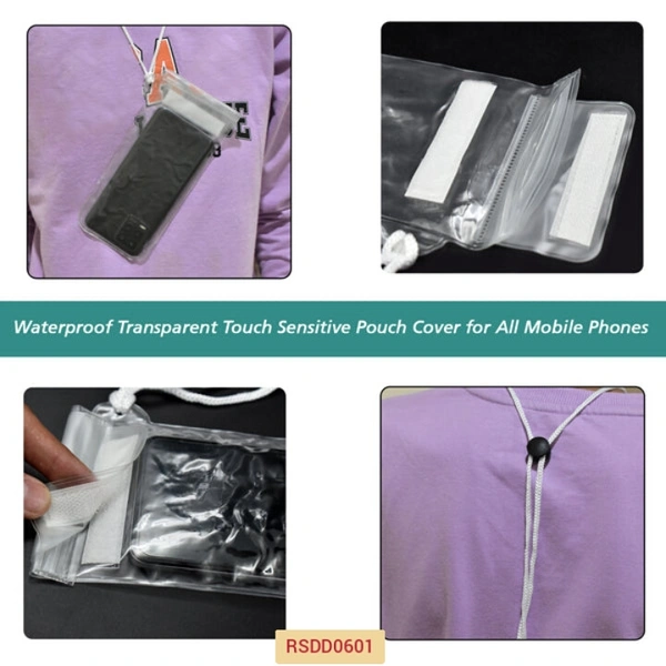 RSDD0601 WATERPROOF MOBILE POUCH (6.2 INCH , RANDOM COLOUR)
