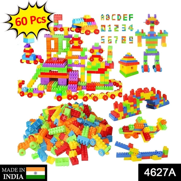RSDD4627A BUILDING BLOCKS 60 PC WIDELY USED BY KIDS AND CHILDREN FOR PLAYING AND ENTERTAINING PURPOSES AMONG ALL KINDS OF HOUSEHOLD AND OFFICIAL PLACES ETC.