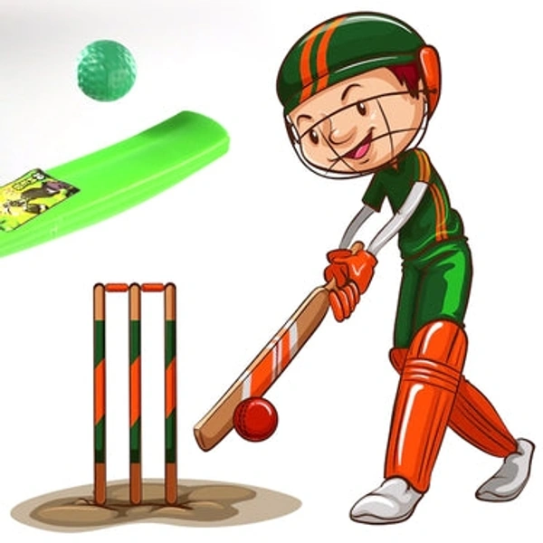 RSDD8022A PLASTIC CRICKET BAT AND BALL TOY FOR KIDS