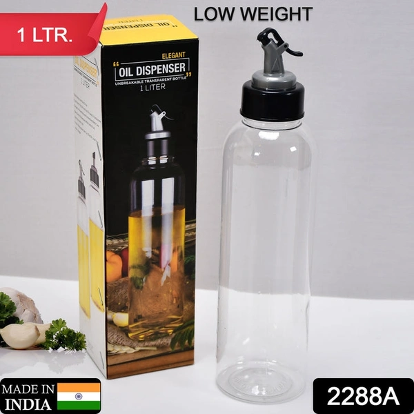 RSDD2288A 1LTR OIL DISPENSERWITH LID - CLEAR, DRIP FREE SPOUT, CONTROLLED USE