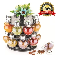 RSDD0069 MULTIPURPOSE REVOLVING PLASTIC SPICE RACK SET (16PCS)