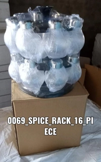 RSDD0069 MULTIPURPOSE REVOLVING PLASTIC SPICE RACK SET (16PCS)