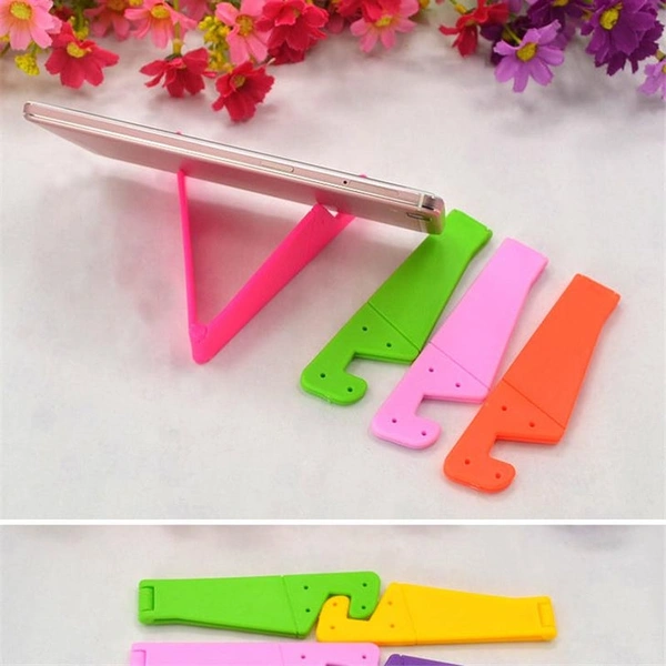 RSDD0288 UNIVERSAL PHONE STAND FOLDABLE V SHAPE MOBILE MOUNT STAND HOLDER BRACKET (RANDOM COLOR) (PACK OF 4)