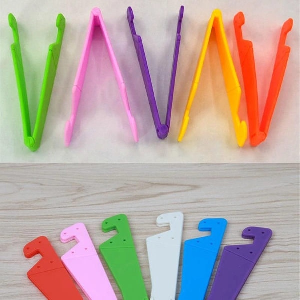 RSDD0288 UNIVERSAL PHONE STAND FOLDABLE V SHAPE MOBILE MOUNT STAND HOLDER BRACKET (RANDOM COLOR) (PACK OF 4)