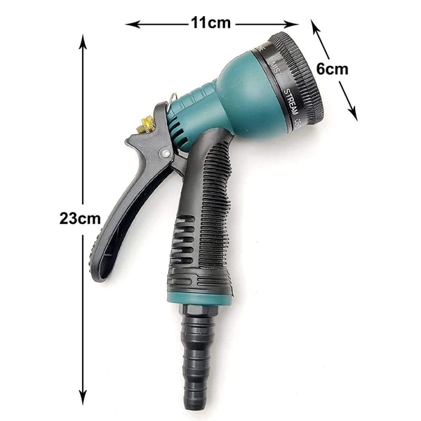RSDD7515 Adjustable 8 Pattern Water Spray Gun Trigger High Pressure For vehicle & cleaning Garden Lawn, Grass rinse, flat, soak & washing for Car Bike Plants Pressure Washer water Nozzle