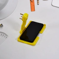RSDD6496Y Multi-Purpose Wall Holder Stand for Charging Mobile Just Fit in Socket and Hang (Yellow)