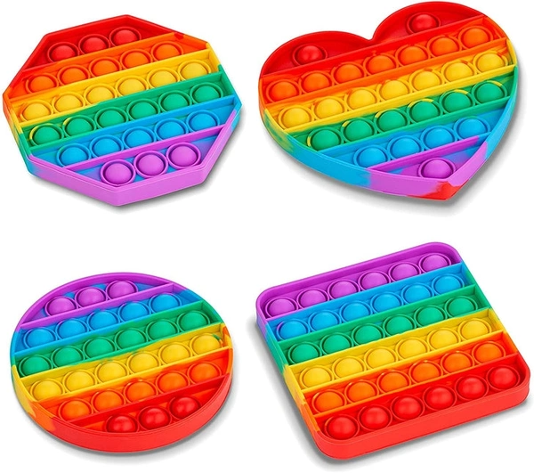 RSDD4752 Random Shape Rainbow Colored Fidget (1Pc Only)