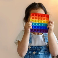 RSDD4752 Random Shape Rainbow Colored Fidget (1Pc Only)