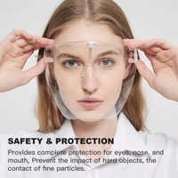 RSDD1701 Multipurpose Clear Face Shield Anti-fog Anti-Scratch Protective Fashion Wear for Men