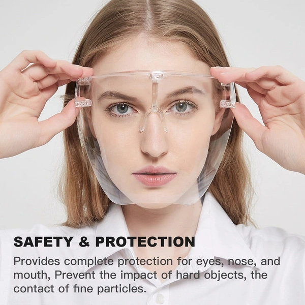 RSDD1701 Multipurpose Clear Face Shield Anti-fog Anti-Scratch Protective Fashion Wear for Men