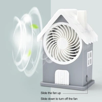 RSDD4799 Mini House Fan House Design Rechargeable Portable Personal Desk Fan For Home , Office & Kids Use (Battery Not Include)