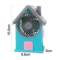 RSDD4799 Mini House Fan House Design Rechargeable Portable Personal Desk Fan For Home , Office & Kids Use (Battery Not Include)