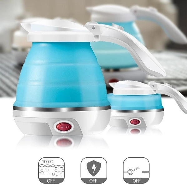 RSDD2137 SILICONE FOLDABLE COLLAPSIBLE ELECTRIC WATER KETTLE CAMPING BOILER