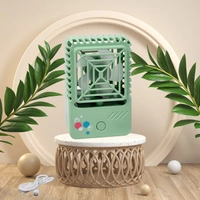 RSDD7608 MINI DESKTOP FAN RECHARGEABLE TABLE FAN HANDHELD FAN USB FAN DESK FAN COOLING FAN FOR HOME , OFFICE , CAR, & MULTI USE FAN (Battery Not Include)