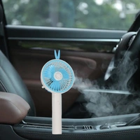 RSDD7606 MINI PORTABLE HAND FAN USB RECHARGEABLE FAN WITH LED LIGHT FAN FOR INDOOR AND OUTDOOR USE BY WOMEN AND MEN TABLE STANDING STAND INCLUDED