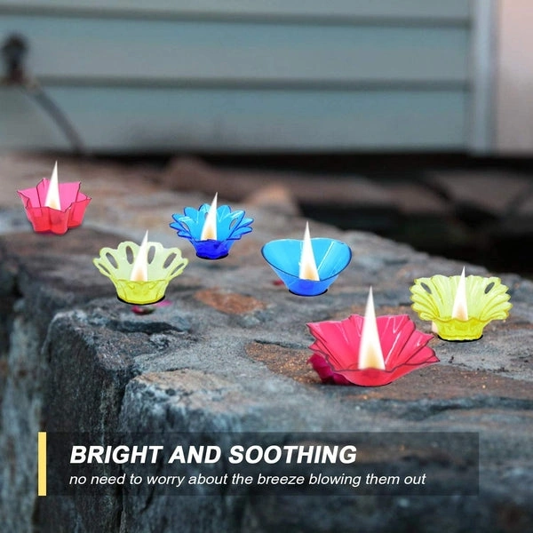 RSDD6004 Plastic Candle Cup with Multi Shape (Multicolor)