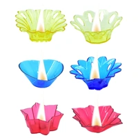 RSDD6004 Plastic Candle Cup with Multi Shape (Multicolor)