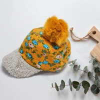 RSDD7368 Women Desinger Winter Soft Warm Snow Proof Pom Pom Cap