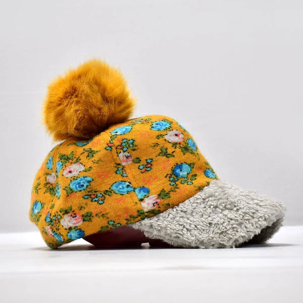 RSDD7368 Women Desinger Winter Soft Warm Snow Proof Pom Pom Cap