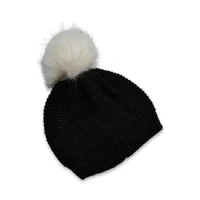 RSDD6342 Men's and Women's Skull Slouchy Winter Woolen Knitted Black Inside Fur Beanie Cap