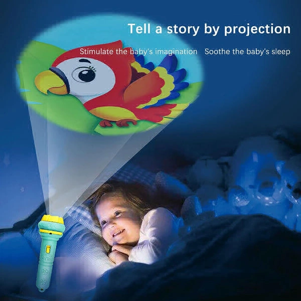 RSDD4400 Mini Slide Projector for Kids with 3 Slide and 24 Animated Pattern, Flashlight Torch for Kids, Projector Torch, Educational Learning Toy, Education Learning For Girls & boy