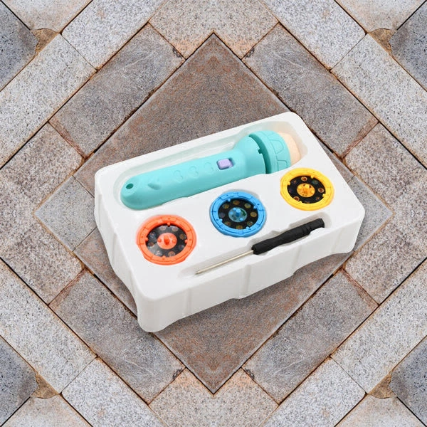 RSDD4400 Mini Slide Projector for Kids with 3 Slide and 24 Animated Pattern, Flashlight Torch for Kids, Projector Torch, Educational Learning Toy, Education Learning For Girls & boy