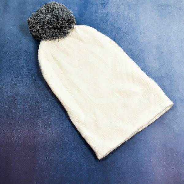 RSDD6340 Men's and Women's Skull Slouchy Winter Woolen Knitted Black Inside Fur Beanie Cap.