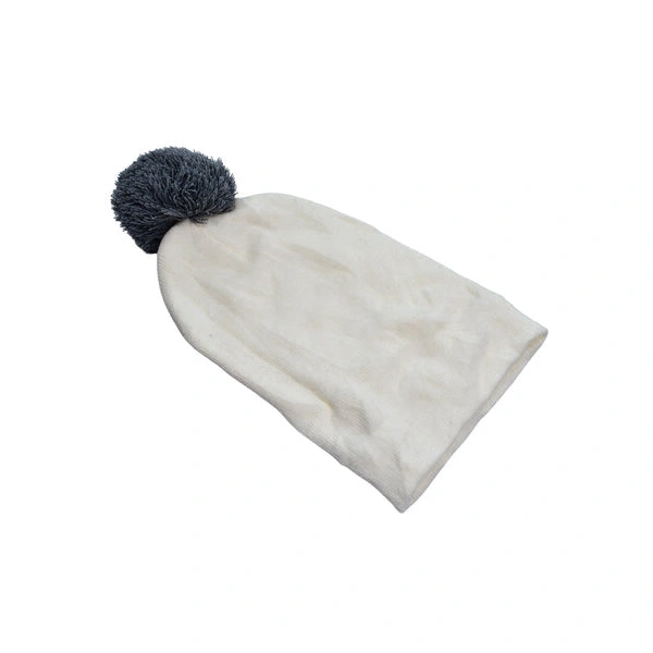 RSDD6340 Men's and Women's Skull Slouchy Winter Woolen Knitted Black Inside Fur Beanie Cap.