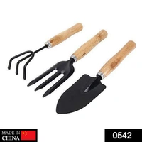 RSDD0542 Gardening Tools - Hand Cultivator, Small Trowel, Garden Fork (Set of 3)