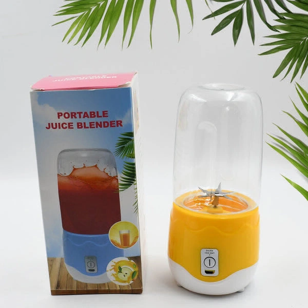 RSDD2260A Portable Electric USB Juice Maker 6 blade Blender Grinder Mixer Personal Size, USB Rechargeable Mini Juicer for Smoothies and Shakes with Juicer Cup - 400ml