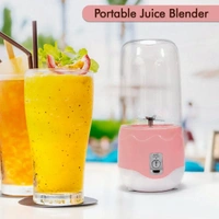 RSDD2260A Portable Electric USB Juice Maker 6 blade Blender Grinder Mixer Personal Size, USB Rechargeable Mini Juicer for Smoothies and Shakes with Juicer Cup - 400ml