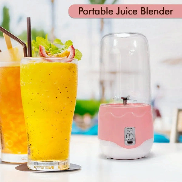 RSDD2260A Portable Electric USB Juice Maker 6 blade Blender Grinder Mixer Personal Size, USB Rechargeable Mini Juicer for Smoothies and Shakes with Juicer Cup - 400ml