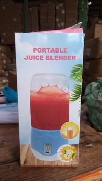 RSDD2260A Portable Electric USB Juice Maker 6 blade Blender Grinder Mixer Personal Size, USB Rechargeable Mini Juicer for Smoothies and Shakes with Juicer Cup - 400ml