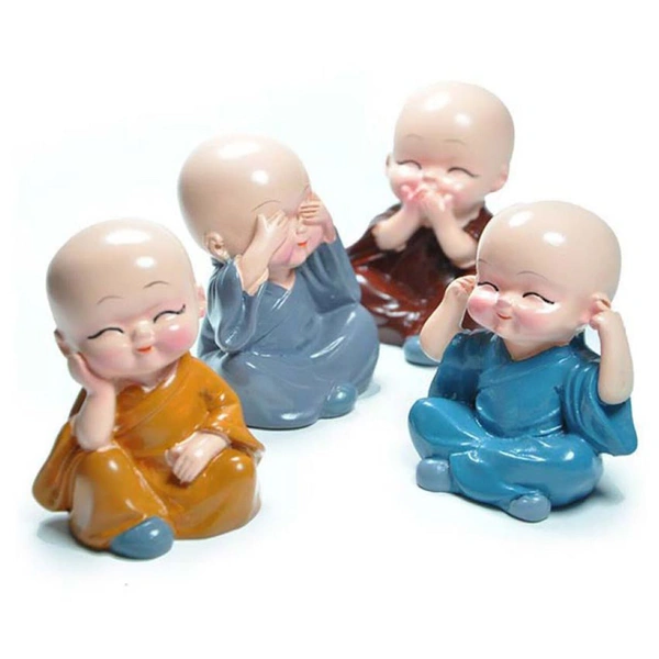 RSDD4781 Baby buddha 4Pc and show piece used for house, office and official decorations etc.
