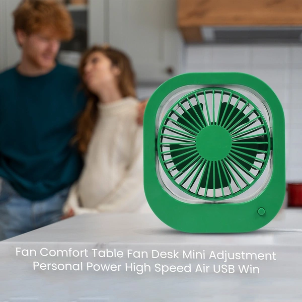 RSDD1110 Portable USB Fan - Rechargeable Fan With 2 Speeds, 180° Rotating Rechargeable Fan, Quiet Personal Fan For Travel In The Car Outdoors (Battery Not Include)