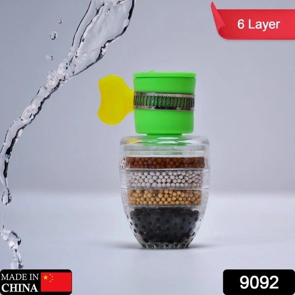 RSDD9092 Water Faucet, Clean Purifier Filter Cartridge Water Tap, Upgrade Universal Interface Faucet Filter (Six Layer Purifier)