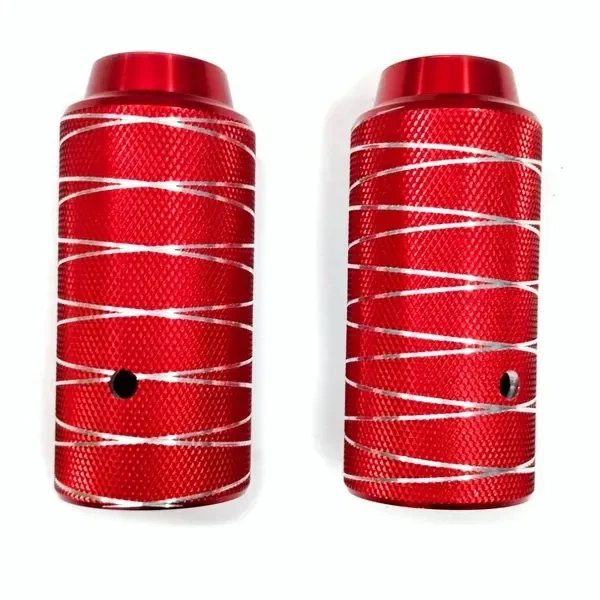 Alloy Stunt Foot Rest In Red Color ( Foot Pegs ) Red