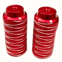 Alloy Stunt Foot Rest In Red Color ( Foot Pegs ) Red