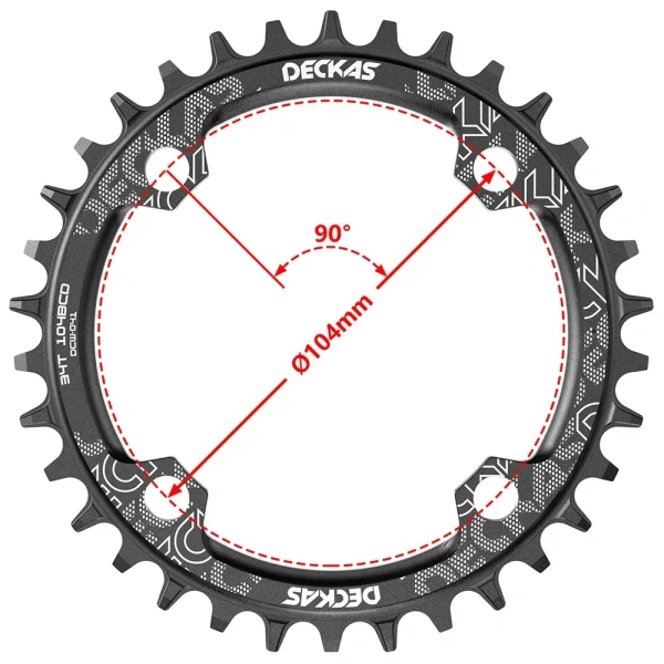 Deckas 104BCD Round Narrow Wide Chainring