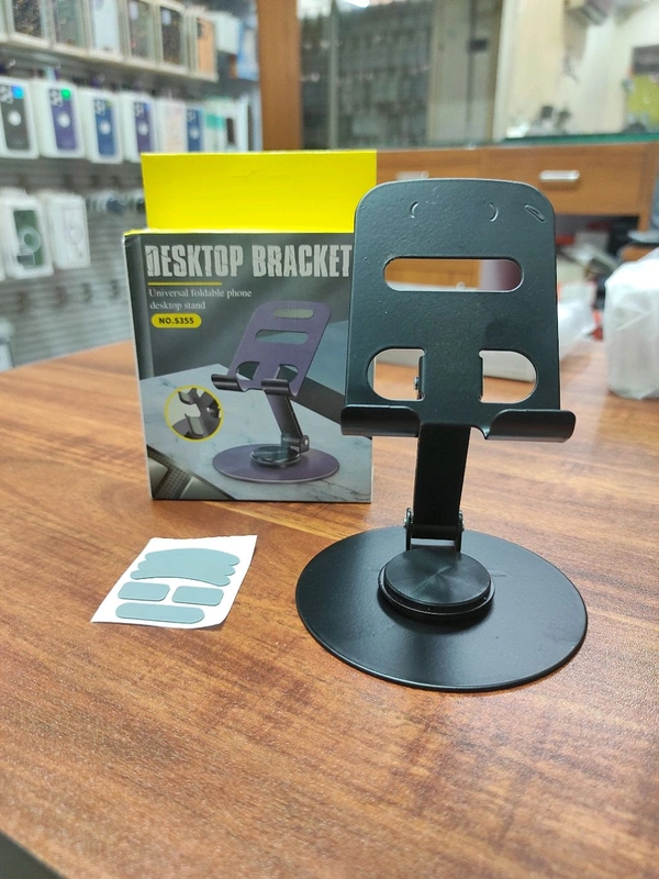 Metal Mobile & Desktop Bracket 360°Ratatr Universal Foldable Stand - Gray