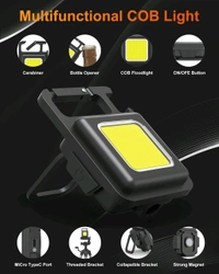 COB Reachable Keychain Metal Light - Black