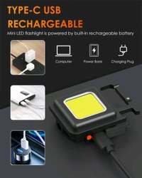 COB Reachable Keychain Metal Light - Black