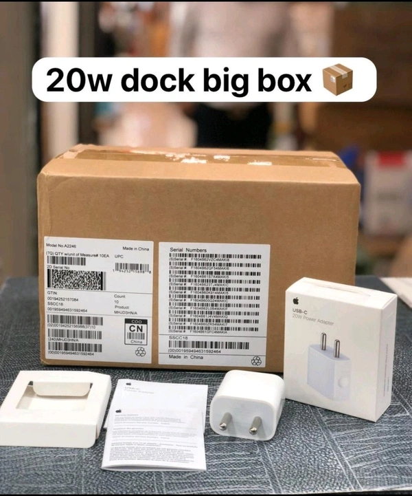 Apple 20W Adaptor Premium Quality & First Charger - White