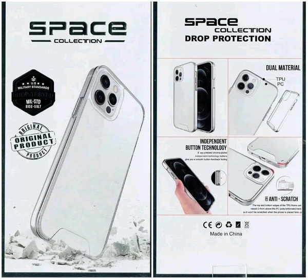 Space Hight Quality Transparent case - iPhone 15+