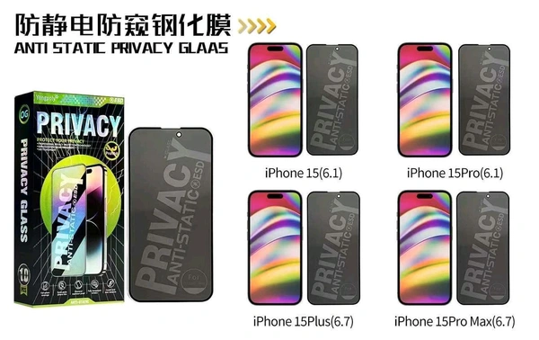 YouthQit Privacy Anti ESD Tempered Glass Single Pic Box Packing - iPhone 14+