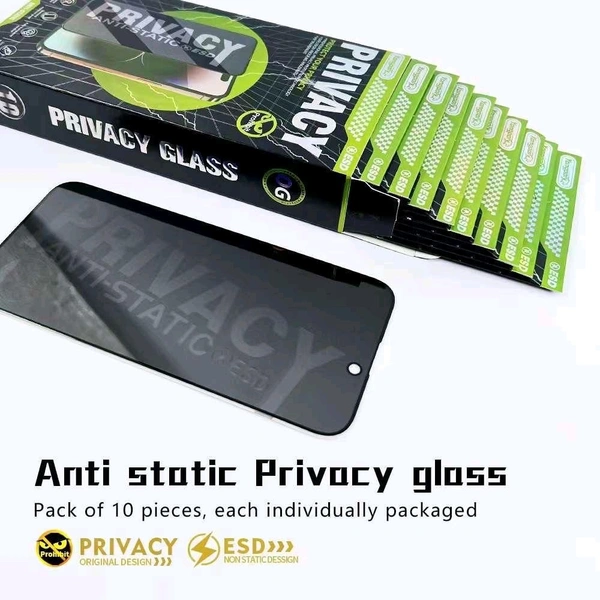YouthQit Privacy Anti ESD Tempered Glass Single Pic Box Packing - iPhone 14+