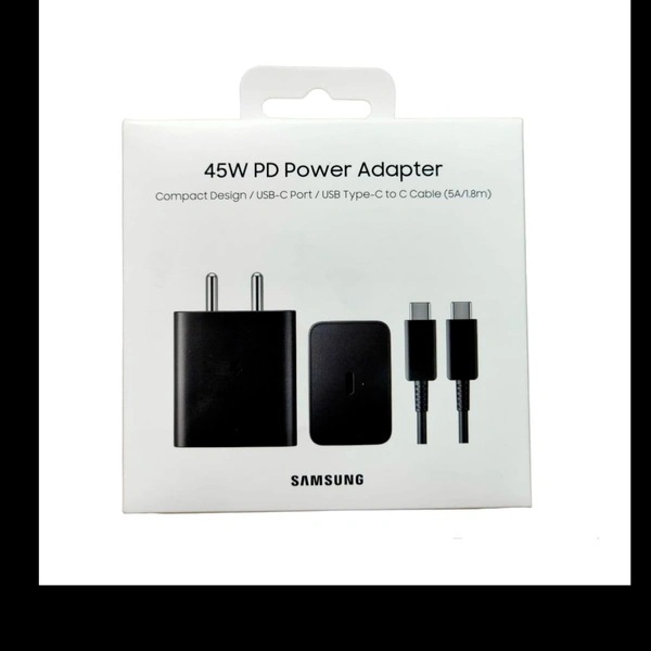 Samsung 45W PD Super Original Fast Speed Charger ( 2 M Cable )  - Black