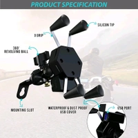Bike Stand With Charging Port  - Black