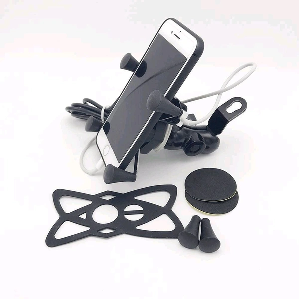 Bike Stand With Charging Port  - Black